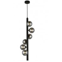 Vencha Lighting-Midday-6 Light Drop Pendant - Black 